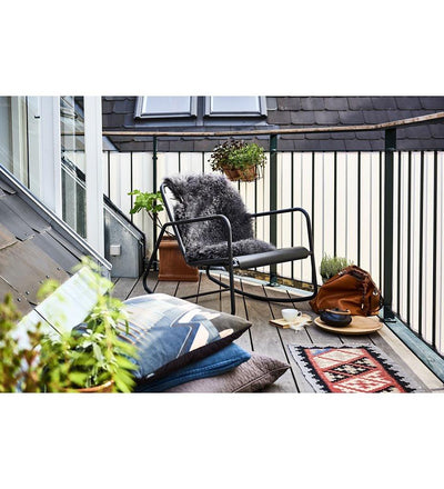 lifestyle, Cane-line Copenhagen Rocking Chair Outdoor Lava Grey Aluminum 11428AL
