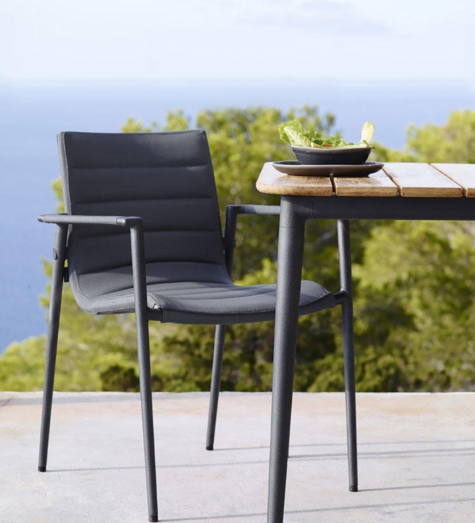 Cane-line Core Outdoor Dining Arm Chair with AirTouch,image:Grey-Grey_AG-AITG # 8434AITG