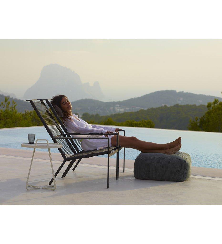 lifestyle, Cane-line Edge Outdoor Anthracite Rope Lounge Chair 5405RAG