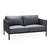 Cane-Line Encore 2 Seater Outdoor Sofa in Lava Grey Frame with Dark Grey Soft Rope 5571ALAIG