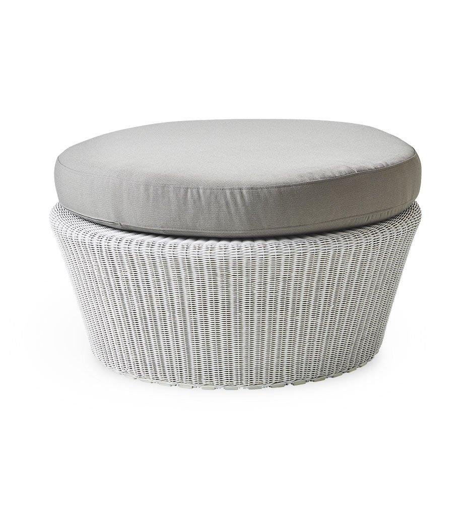 Cane-Line Kingston large footstool white grey taupe Y36