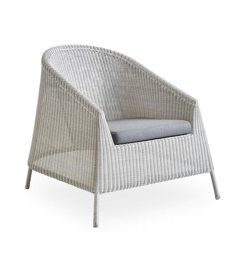 Cane-Line Kingston lounge chair white grey grey YSN95