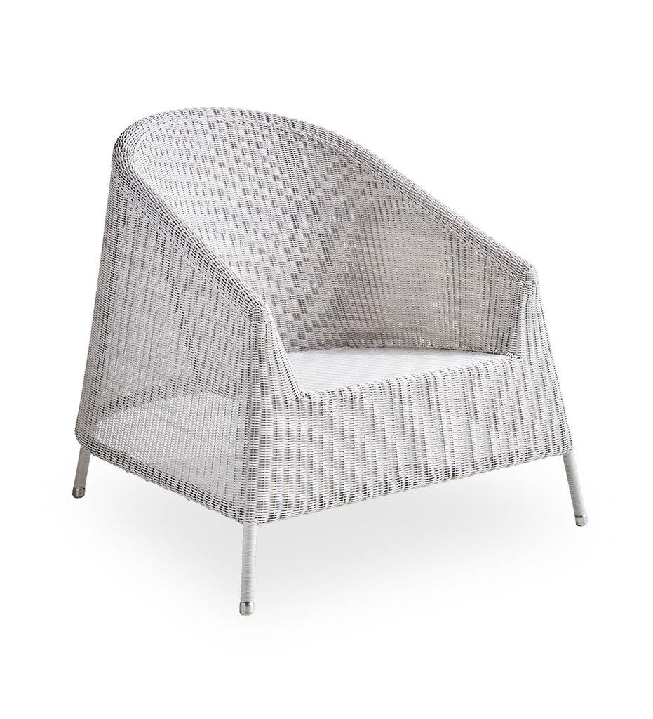 Cane-Line Kingston Lounge Chair,image:White Grey LW # 5450LW