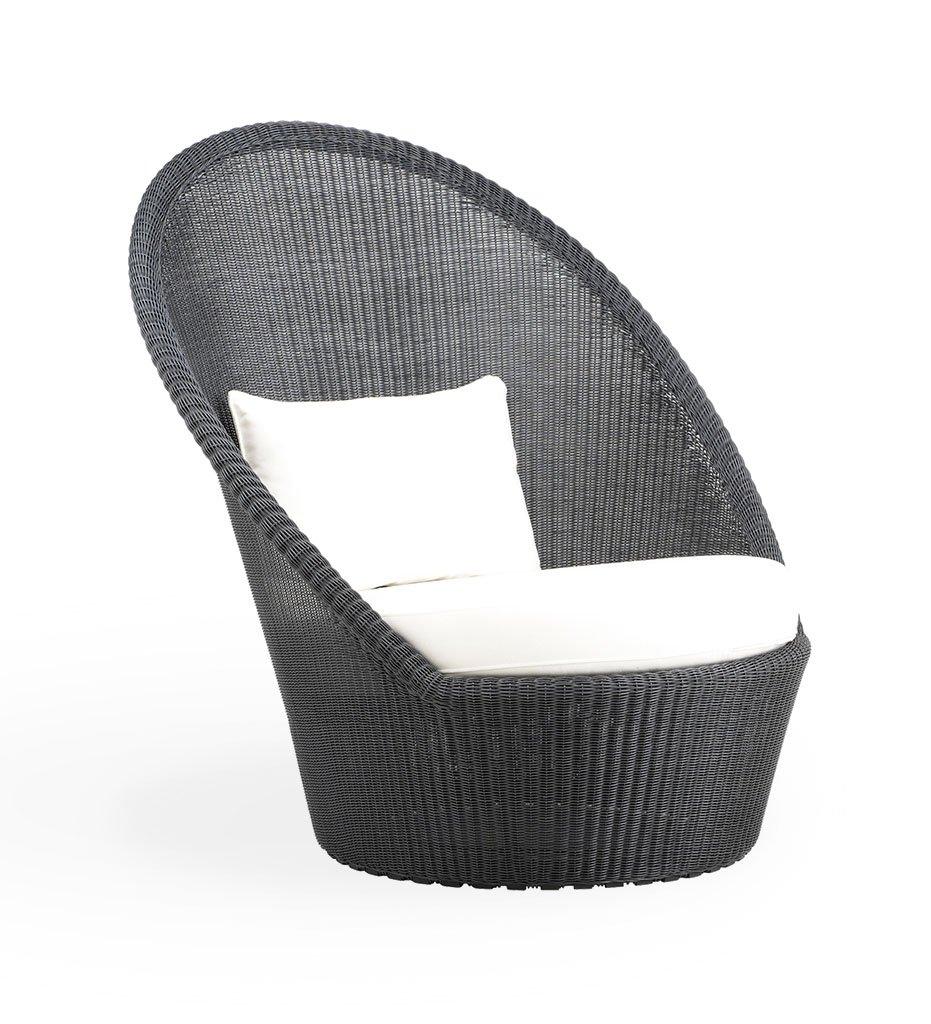 Cane-Line Kingston sunchair graphite w cushion