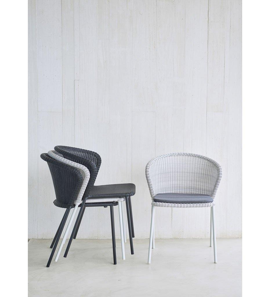 Cane-Line Lean Chair - Thin Weave,image:White Grey LW #  5410LW