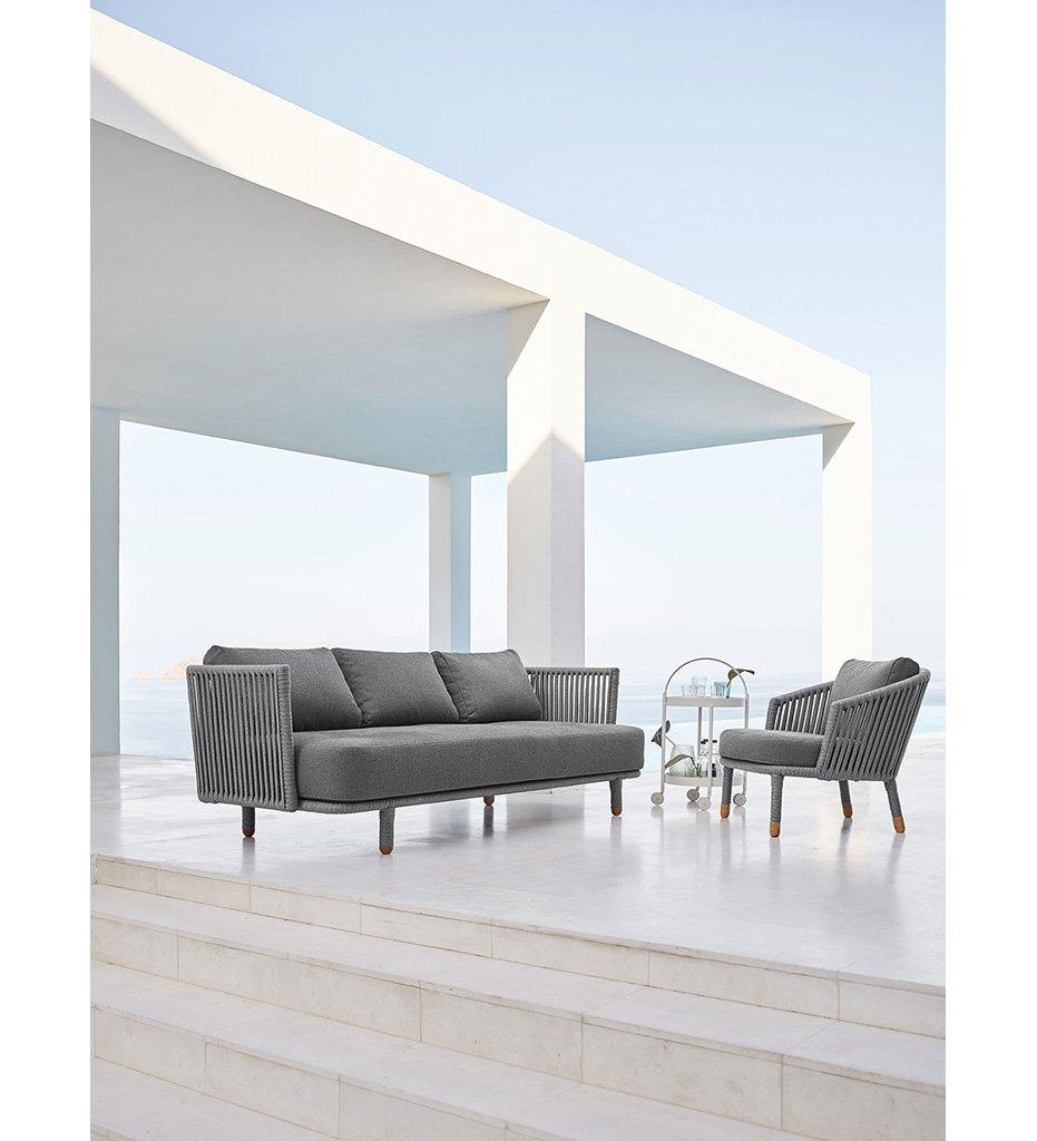 lifestyle, Cane-line Moments 3-Seater Outdoor Sectional Sofa - 7543ROG