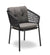 Cane-line Ocean Outdoor Dining Arm Chair with Dark Grey Rope and Dark Grey Wove Cushions 5417RODG YN115