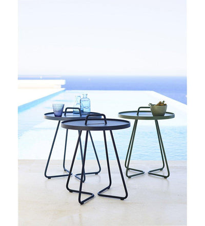 lifestyle, Cane-Line On the Move Outdoor Aluminum Side Table - Small