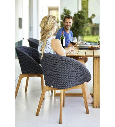 lifestyle, Cane-Line Peacock Arm Chair w/ Teak Legs-Outdoor