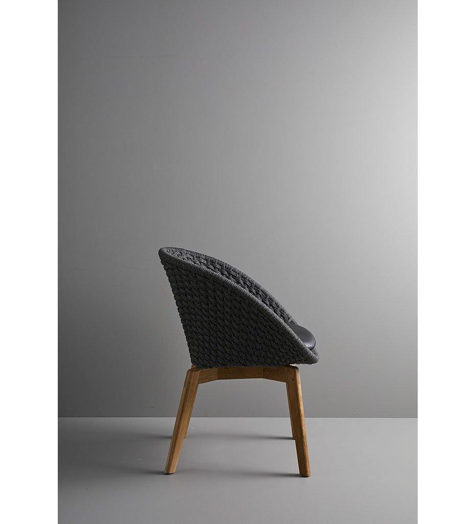 lifestyle, Cane-Line Peacock Arm Chair w/ Teak Legs-Indoors