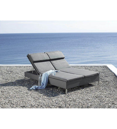 lifestyle, Cane-line Rest Double Sunbed Outdoor Chaise Grey 8511TXG