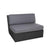 Cane-line Savannah One Seater Black Sectional with Grey Cushions 5440S YS95