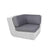 Cane-line Savannah White Outdoor Corner Sectional with Grey Cushions 5538W YS95