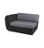 Cane-line Savannah 2 Seater Sofa - Right Black All-Weather Weave with Grey Cushions 5539S YS95