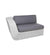 Cane-line Savannah 2 Seater Sofa - Right White Grey All-Weather Weave with Grey Cushions 5539W YS95