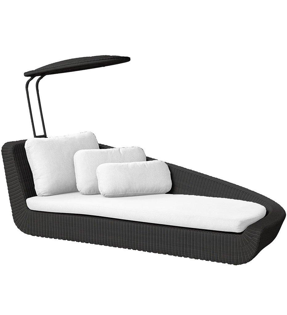 Cane-line Savannah Daybed Left Black Weave with White Cushions 5542S YS94