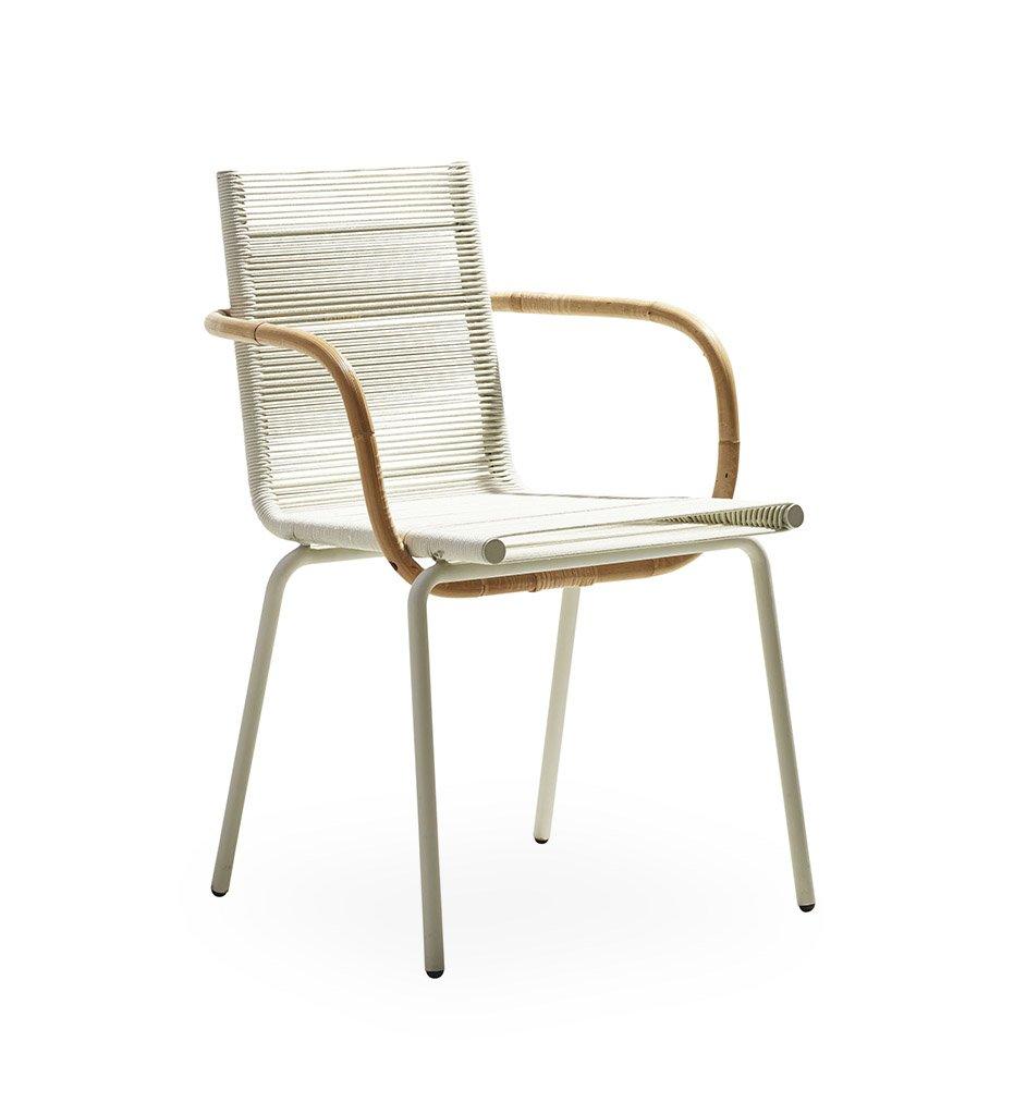 Cane-Line Sidd Indoor Arm Chair,image:White RWW # 7424RWW