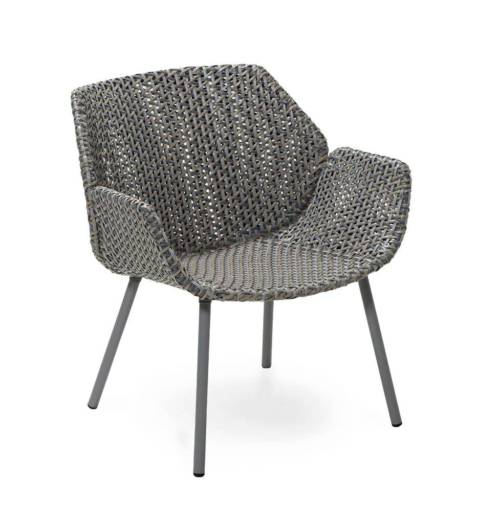Cane-Line Vibe Lounge Chair,image:Light Grey-Grey-Taupe IGT # 5407IGT