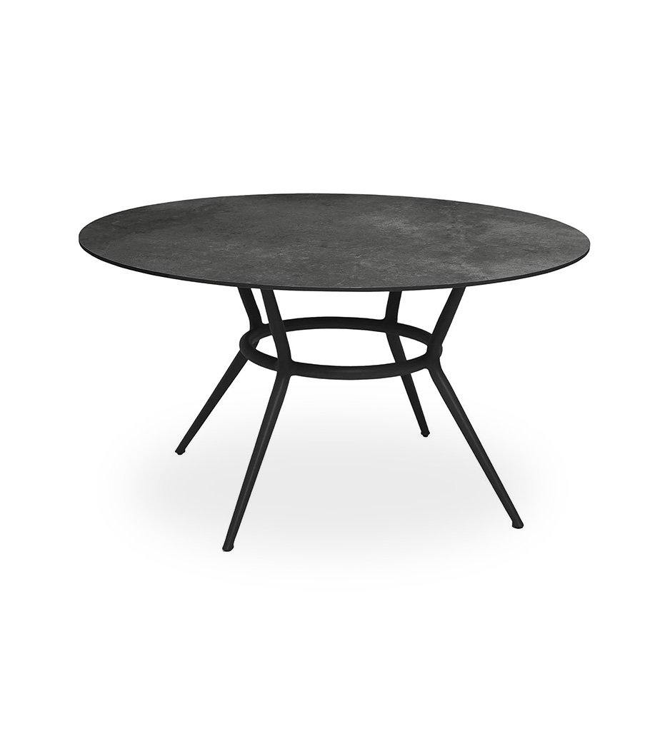 Cane-Line Joy Dining Table - Round - With Dark Grey HPL Top 50202AL_P144HPSDG