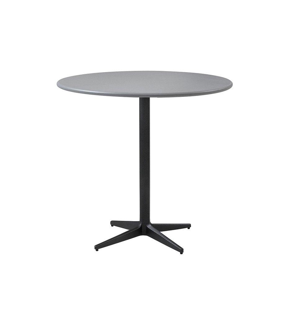 Cane-Line Drop Cafe Table Lave Grey Base with 31.5&quot; Light Grey Aluminum Top 50400AL+P065AI