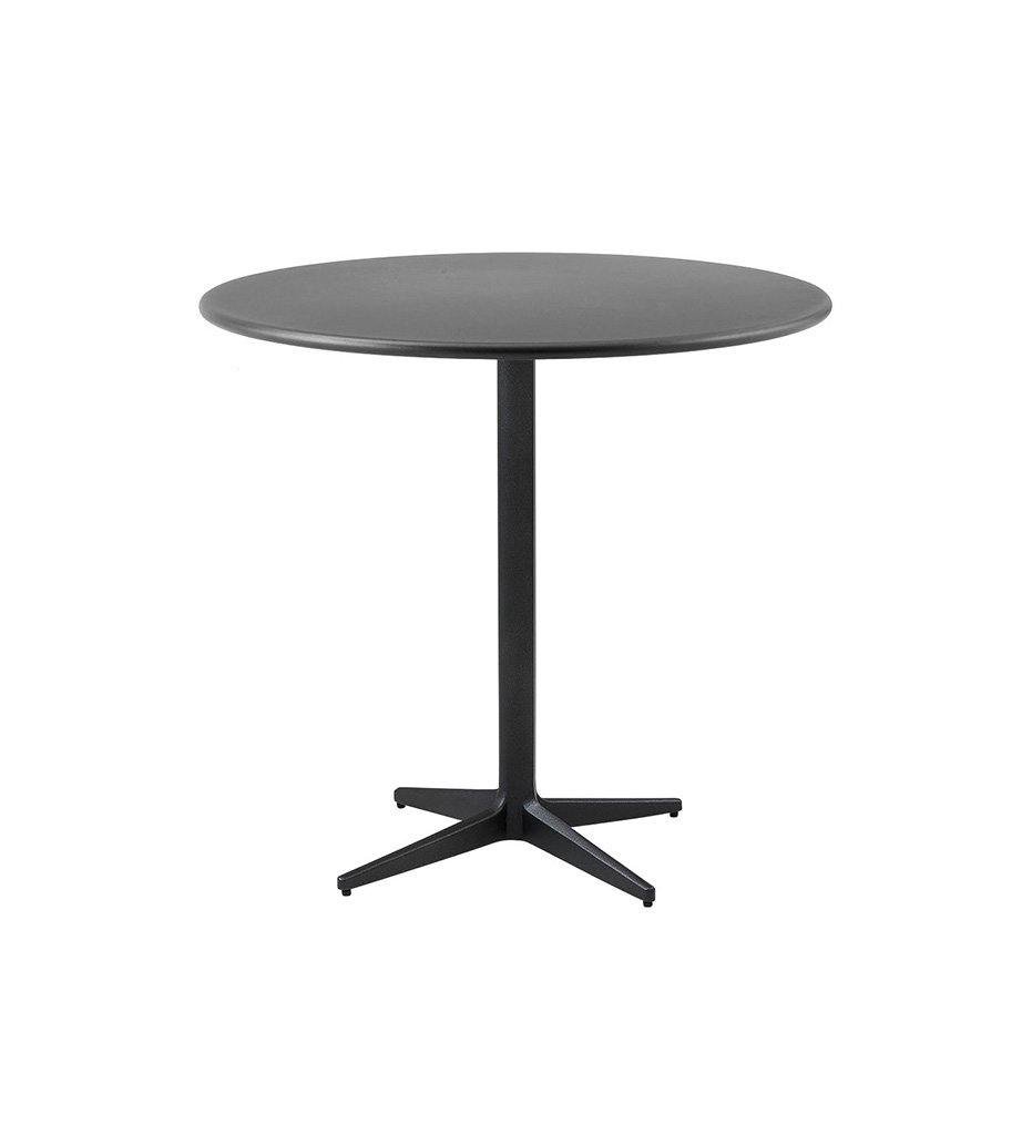 Cane-Line Drop Cafe Table Lave Grey Base with 31.5&quot; Lava Grey Aluminum Top 50400AL+P065AL