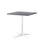 Cane-Line Drop Cafe Table White Base with 29.6" Square Lava Grey Aluminum Top 50400AW+P046AL