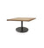 Cane-Line Go Low Cafe Table Lava Grey Base with Square 28.4" Teak Top 5043AL_P064T