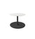 Cane-Line Go Low Cafe Table Lava Grey Base with Round 23.7" White Aluminum Top 5044AL_P061AW