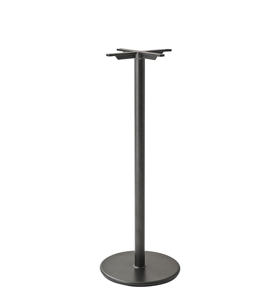 Cane-line Go Lava Grey Aluminum Outdoor Bar Table with 29.6" Square Lava Grey Aluminum Top-5045AL P046AL
