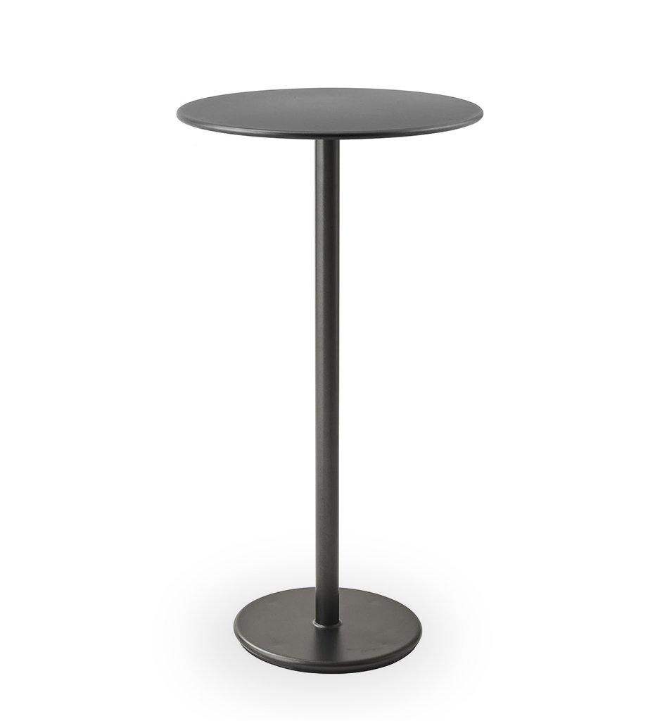 Cane-Line Go Bar Lava Grey Table Base with 23.7&quot; Lava Grey Aluminum Top 5045AL_P061AL