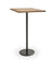 Cane-line Go Lava Grey Aluminum Outdoor Bar Table with 28.4" Square Teak Top-5045AL+ P064T