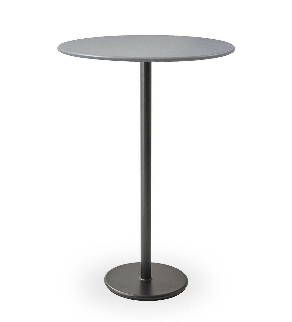 Cane-Line Go Bar Lava Grey Table Base with 31.5&quot; Light Grey Aluminum Top 5045AL_P061AI
