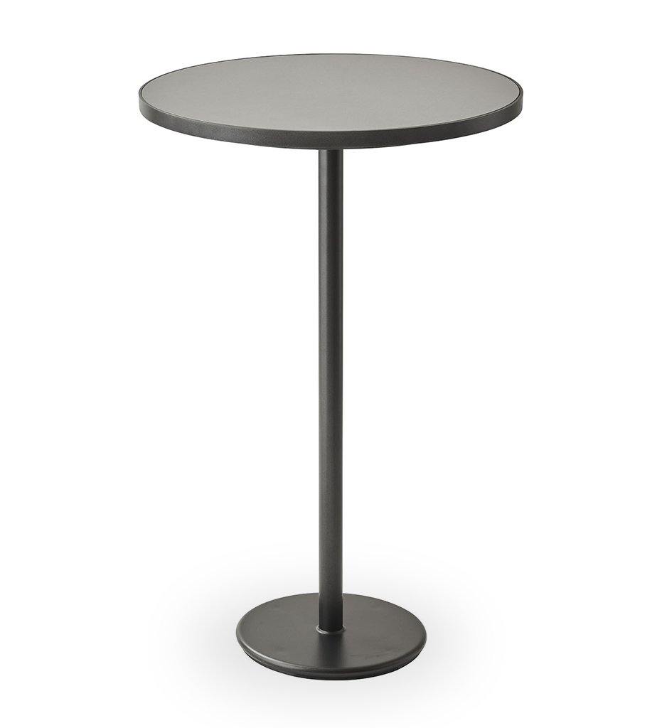 Cane-Line Go Bar Lava Grey Table Base with 29.6&quot; Light Grey Aluminum/Ceramic Top 5045AL_P072ALTII