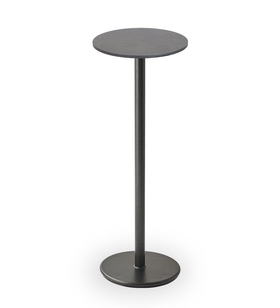 Cane-Line Go Bar Lava Grey Table Base with 17.8&quot; Dark Grey HPL Top 5045AL+P45HPSDG