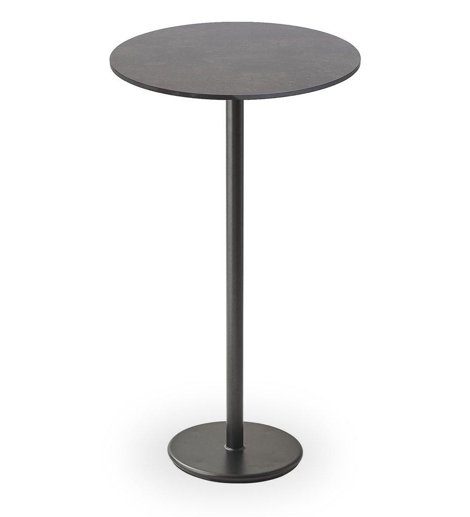 Cane-Line Go Bar Lava Grey Table Base with 27.6&quot; Dark Grey HPL Top 5045AL_P70HPSDG