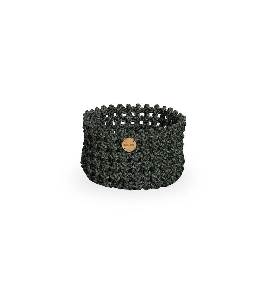 Cane-Line Soft Rope Basket - Open Weave - Small,image:Dark Green RODGR #5135RODGR