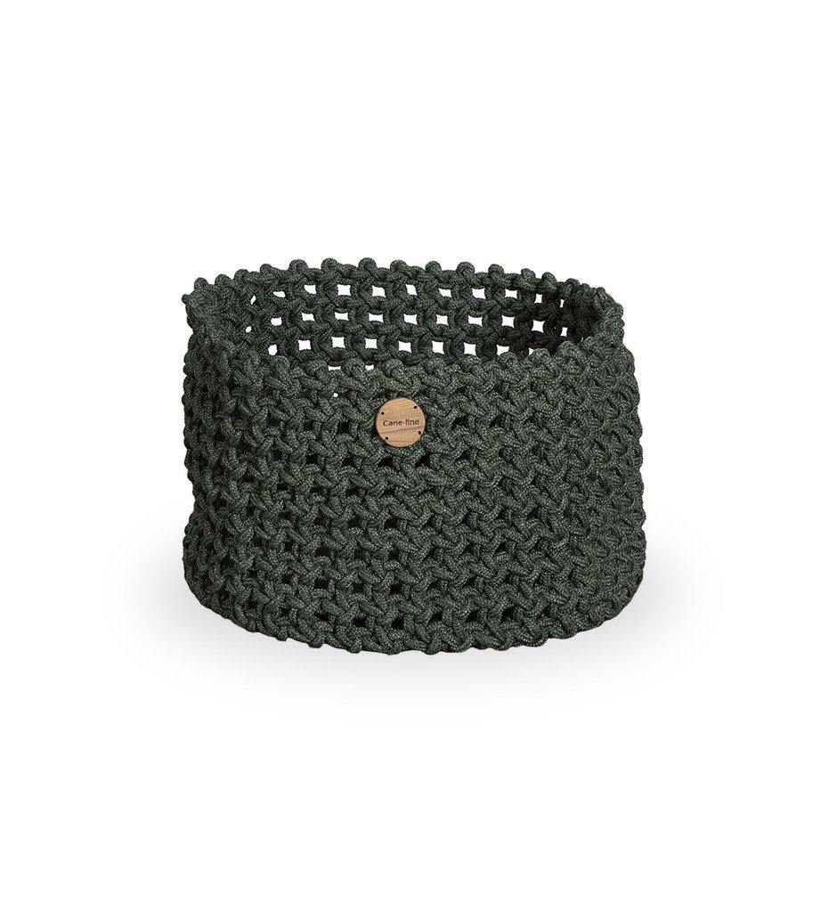 Cane-Line Soft Rope Basket - Open Weave - Large,image:Dark Green RODGR # 5136RODGR