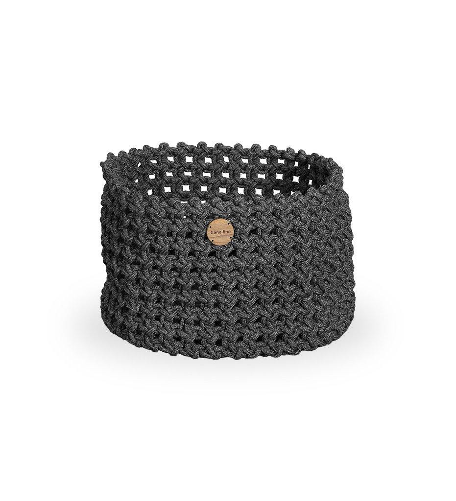 Cane-Line Soft Rope Basket - Open Weave - Large,image:Dark Grey RODG # 5136RORODG