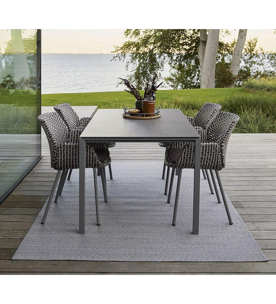 lifestyle, Cane-Line Pure Dining Table-Rectangular-Small