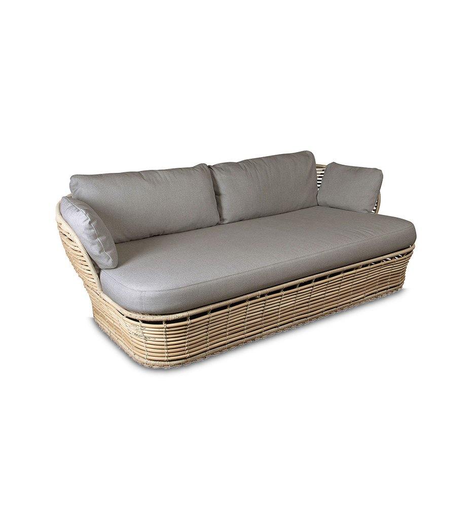 Cane-Line Basket 2-Seater Sofa with Natural Weave,image:Natural USL # 55200UAITT