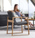 lifestyle, Cane-line Endless Outdoor Dining Arm Chair in Teak and Dark Grey Rope 54501RODGT