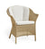Cane-Line Lansing Arm Chair - White Sunbrella Cushion YSn94