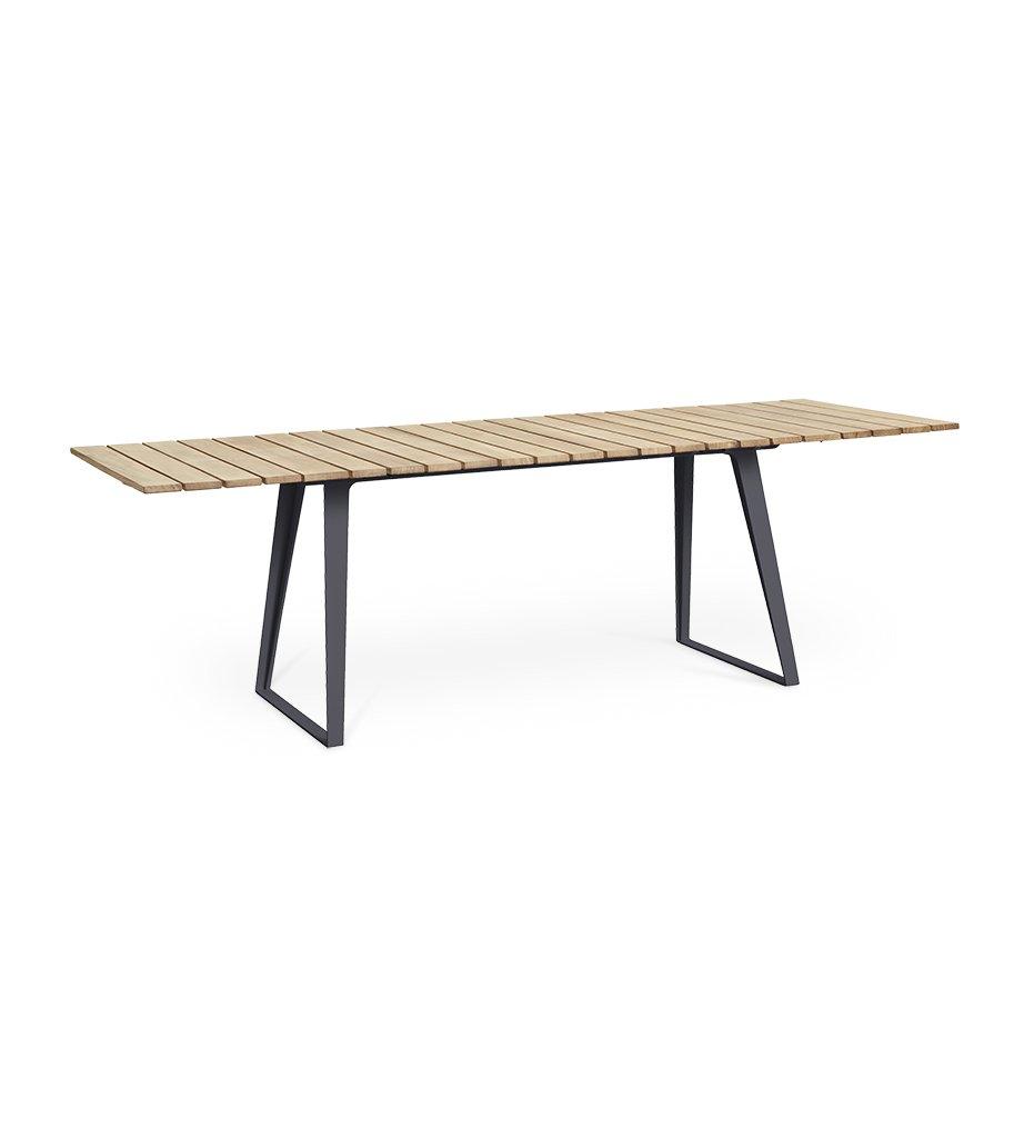 Cane-line Copenhagen Outdoor Dining Table 11030TAL - Grade A Certified Teak with Lava Grey Aluminum Base