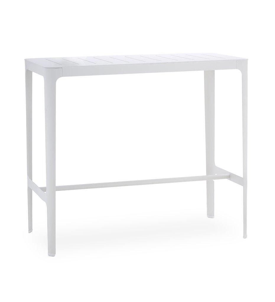 Cane-line Cut Outdoor Bar Table in White Aluminum,image:White AW # 11501AW