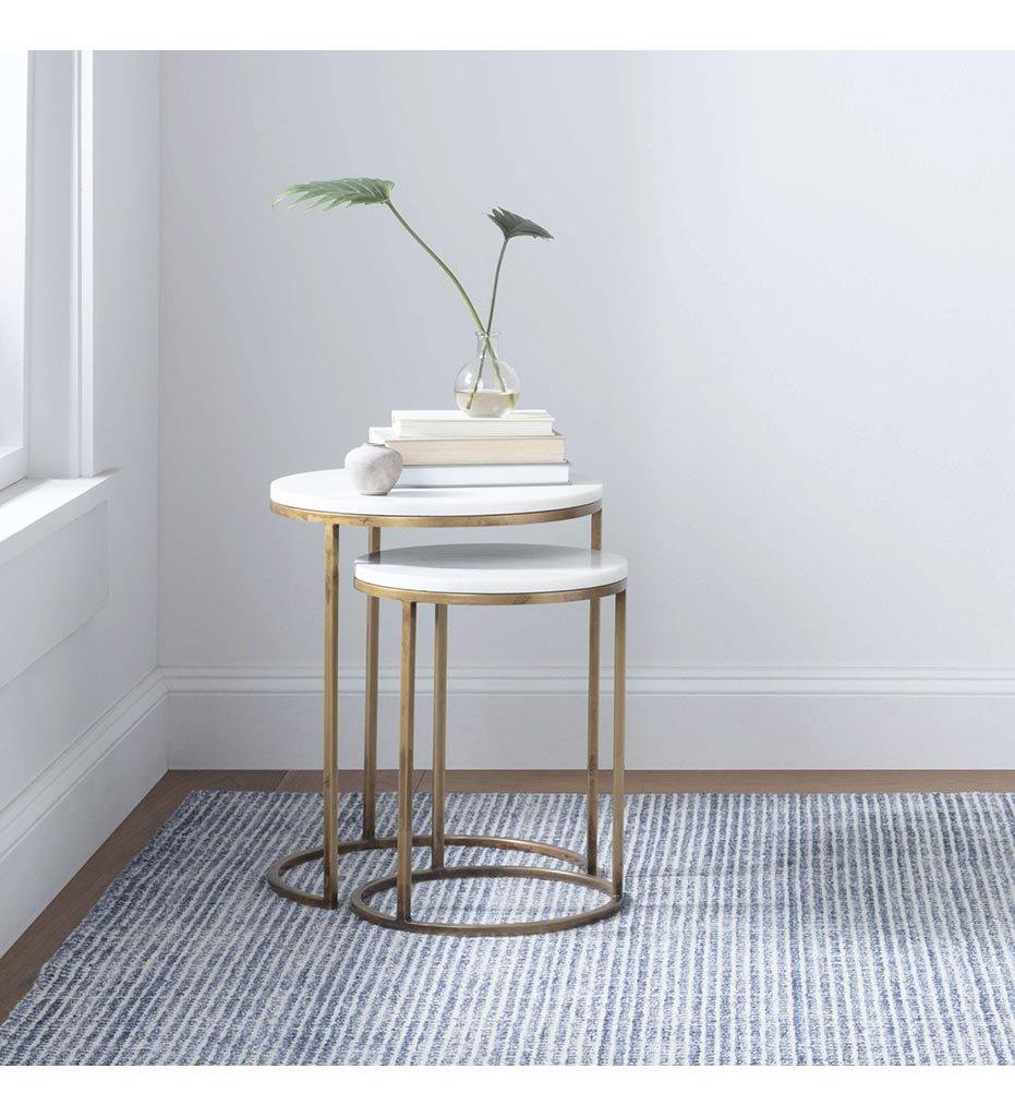 lifestyle, Homer Blue Loom Knotted Wool / Viscose Rug