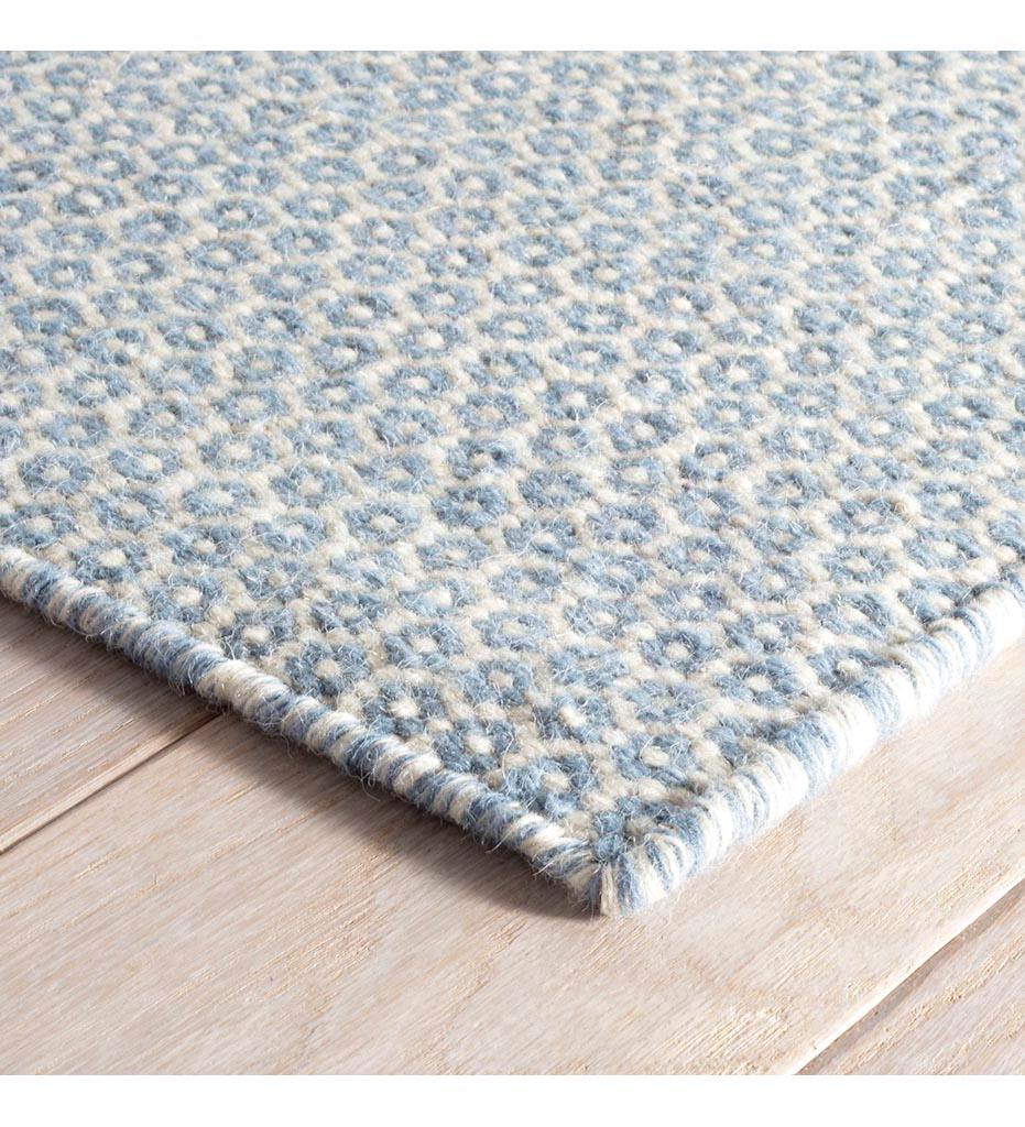 lifestyle, Honeycomb French Blue / Ivory Woven Wool Rug