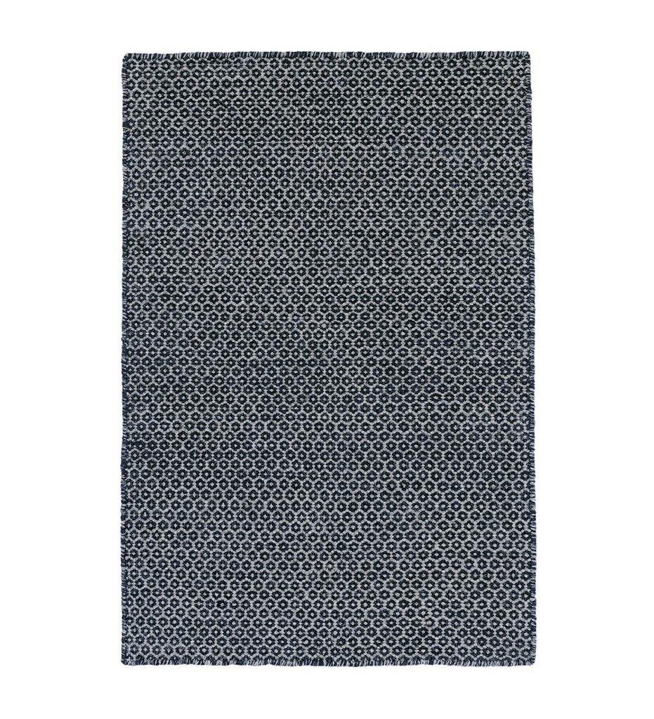 lifestyle, Honeycomb Indigo / Grey Woven Wool Rug