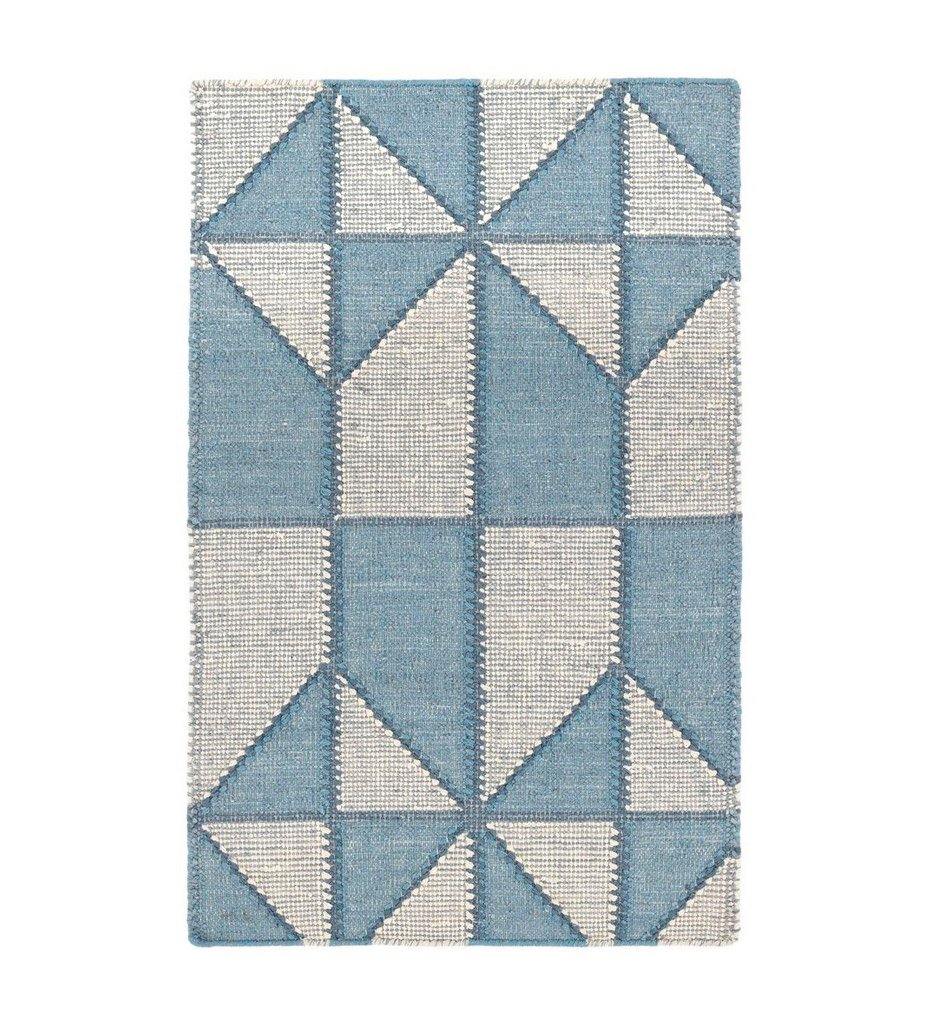 Dash and Albert Ojai Blue Loom-Knotted Cotton Rug