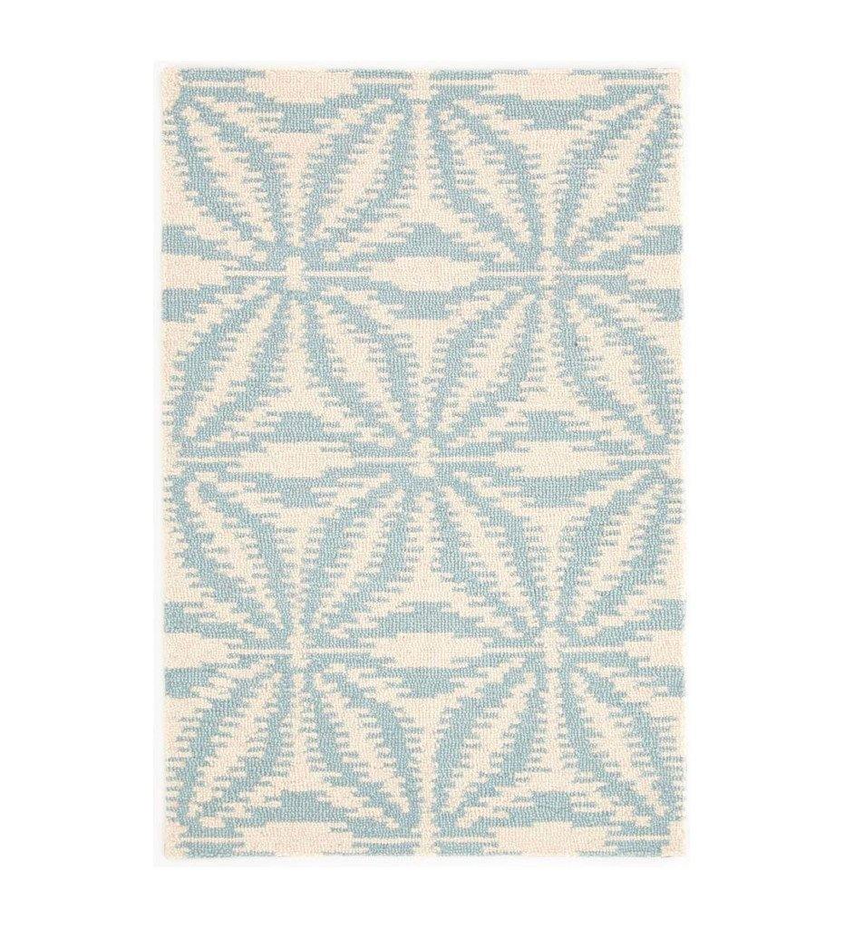 lifestyle, Dash and Albert Aster Sky Micro Hooked Wool Rug