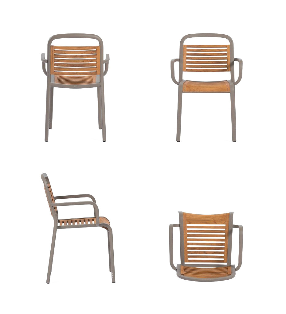 EGO Paris Marumi Arm Chair - Teak Slats EM17MDA2